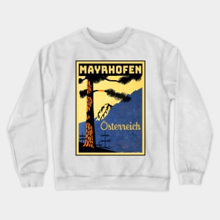 Skiing Mayrhofen Österreich Austria Ski Tyrol Crewneck Sweatshirt